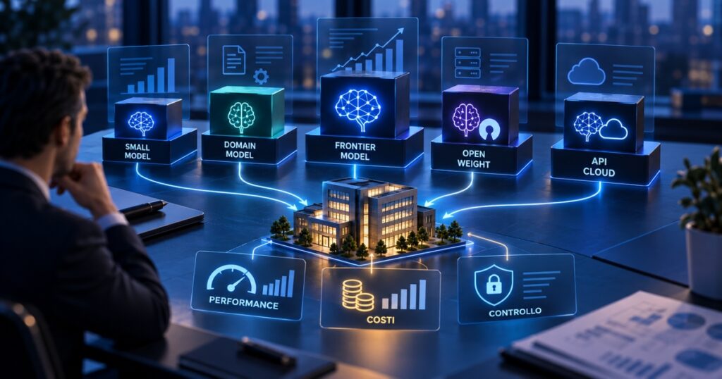 Quale modello AI scegliere in azienda: criteri tra performance, costi e controllo